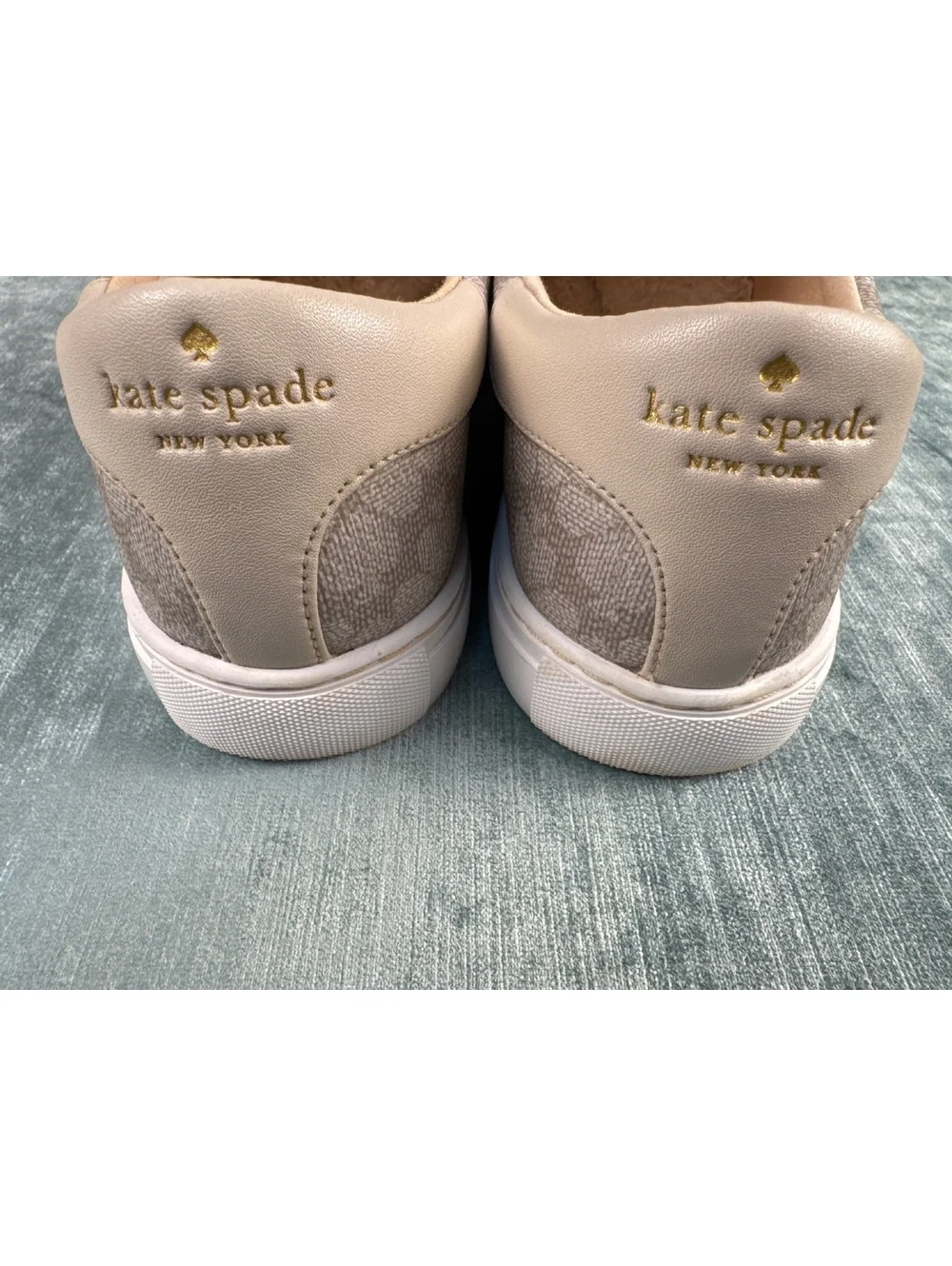 Kate Spade Erin Flower PVC Sneakers Beige Women’s 7B